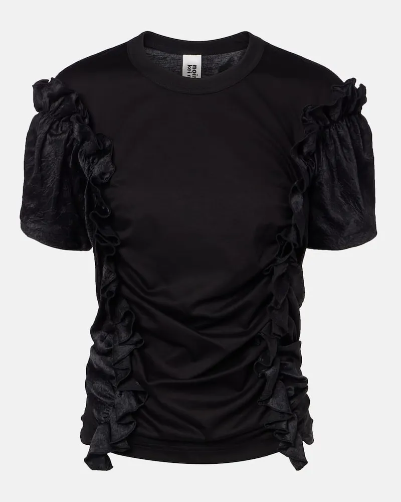 Noir Kei Ninomiya Top aus Baumwolle Schwarz