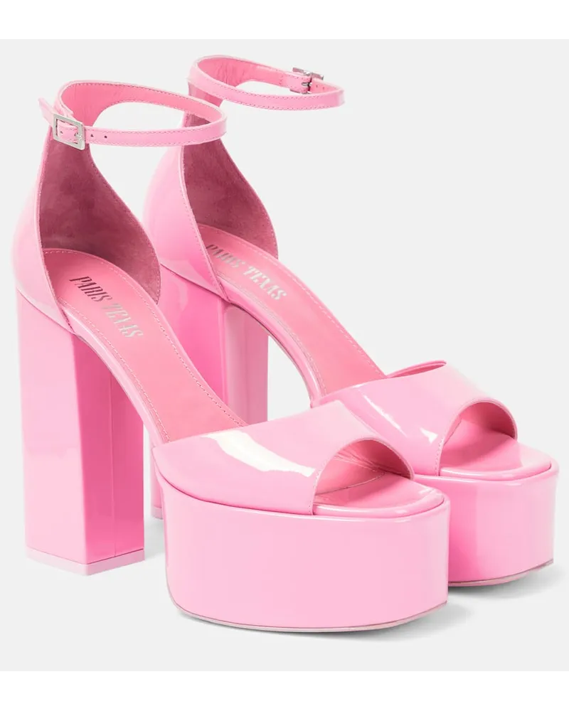 Paris Texas Plateausandalen Tatiana aus Lackleder Pink