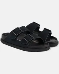 Birkenstock Sandalen Arizona aus Veloursleder Schwarz