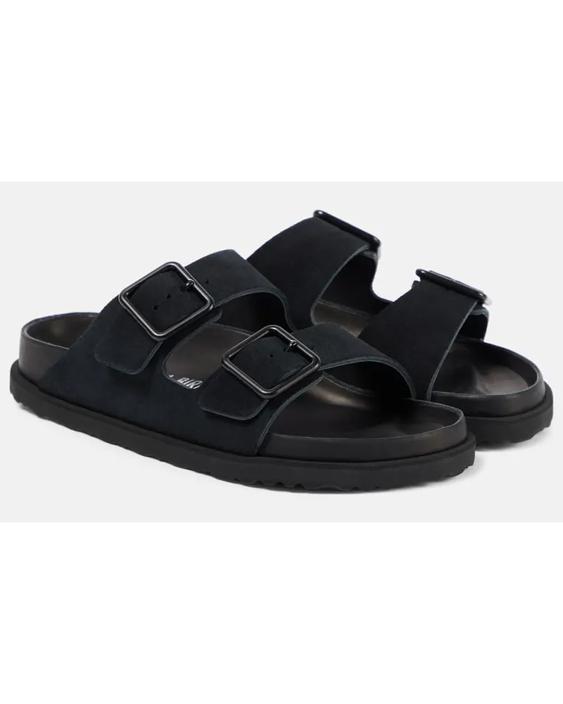 Birkenstock Sandalen Arizona aus Veloursleder Schwarz