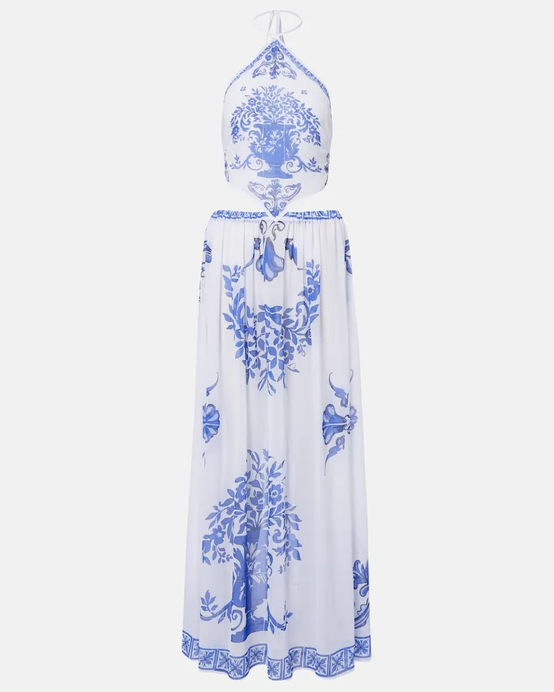 BANANHOT Maxikleid Riley aus Baumwolle Blau