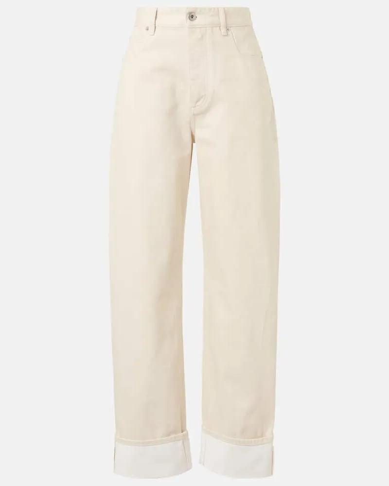Bottega Veneta Wide-Leg Jeans Weiß