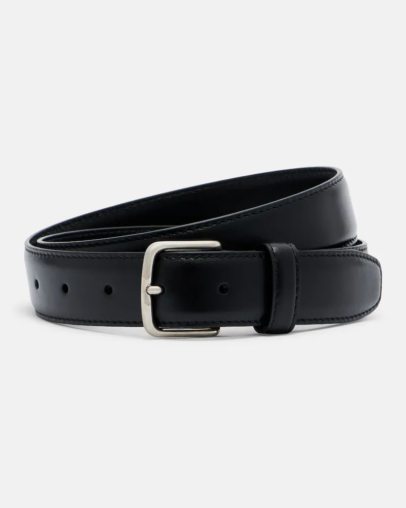 The Row Gürtel Classic aus Leder Schwarz