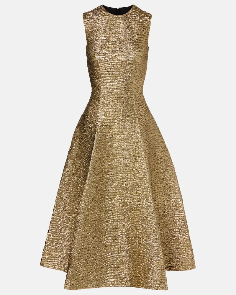 EMILIA WICKSTEAD Midikleid Mara aus Seersucker Gold