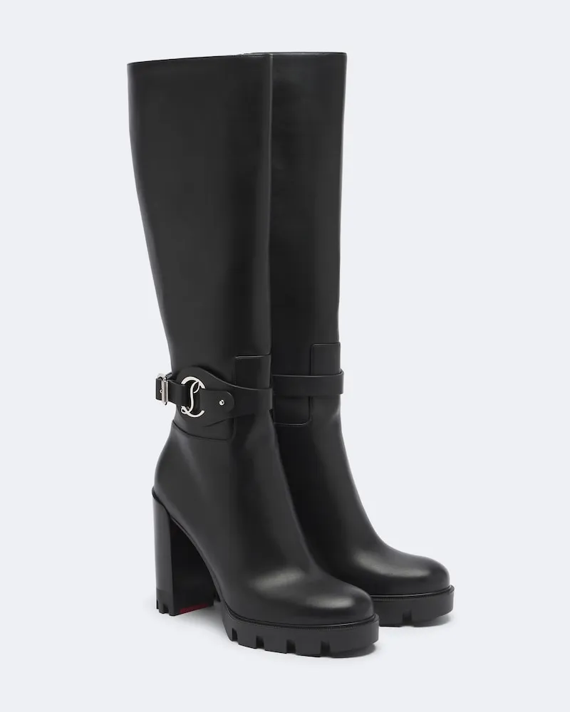 Christian Louboutin Stiefel Dianouchette aus Leder Schwarz
