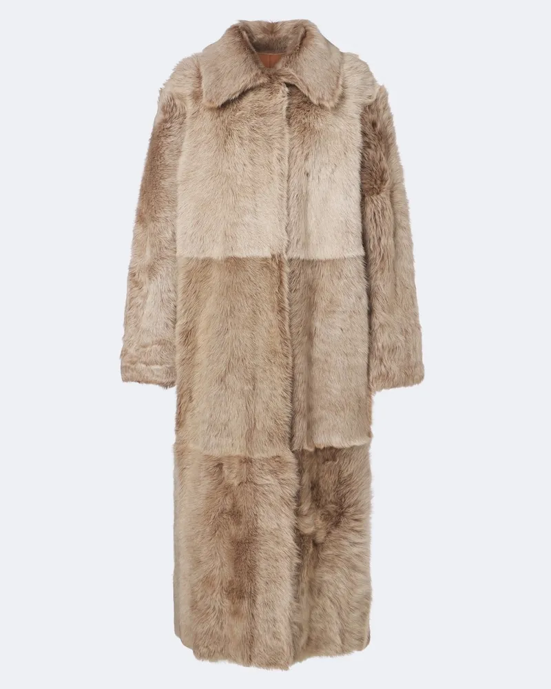 Arma Wendbarer Mantel Verena aus Shearling Beige