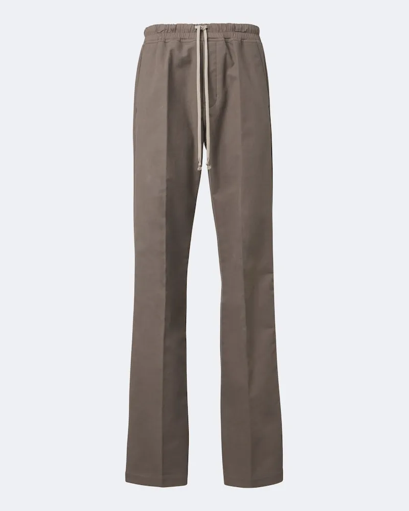 Rick Owens Gerade Hose Dietrich aus Baumwoll-Twill Grau