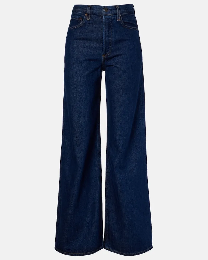 AGOLDE High-Rise Wide-Leg Jeans Dame Blau