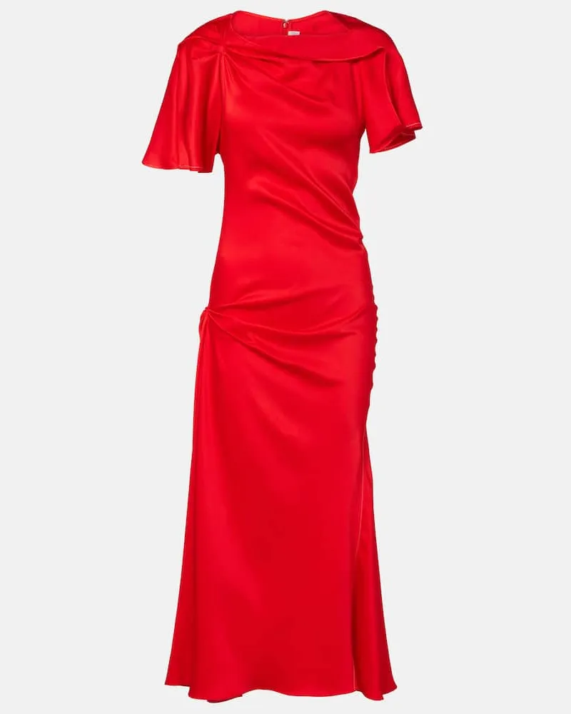 Victoria Beckham Midikleid Rot