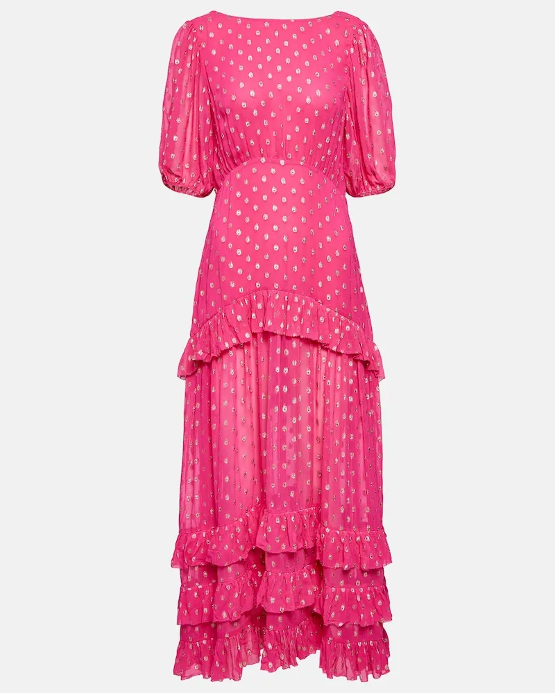 RIXO Maxikleid Shireen aus Georgette Rosa