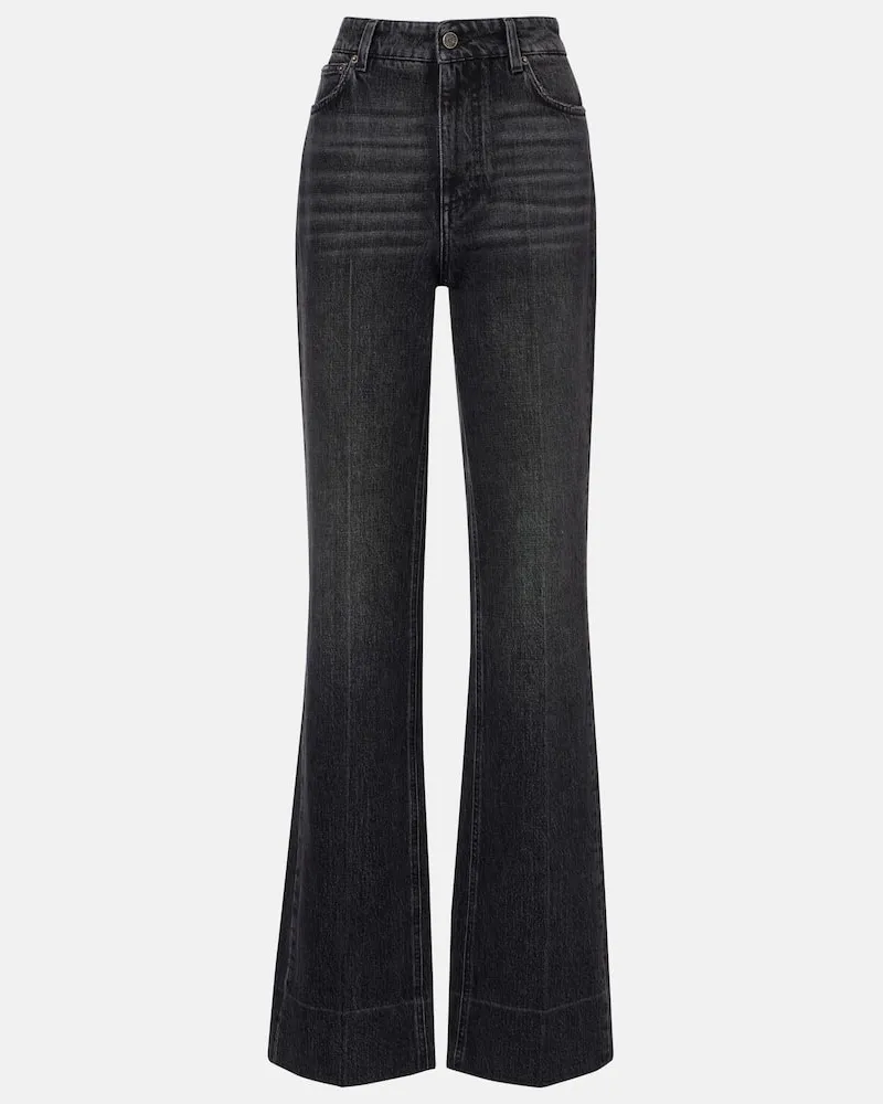 Dolce & Gabbana Flared High-Rise Jeans Schwarz