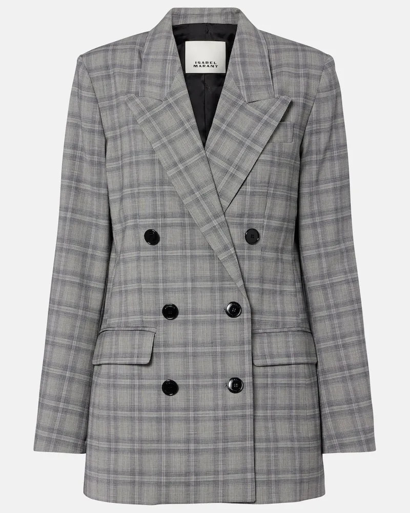 Isabel Marant Jacke Jevima Prince of Wales-Karomuster Grau