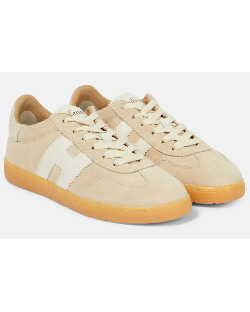 Hogan Sneakers H647 aus Veloursleder Beige