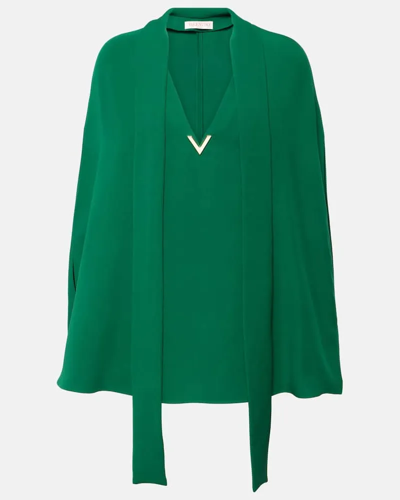 Valentino Garavani Bluse aus Seide Grün