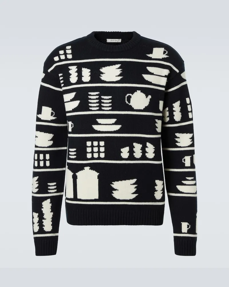 J.W.Anderson Pullover aus Woll-Jacquard Schwarz