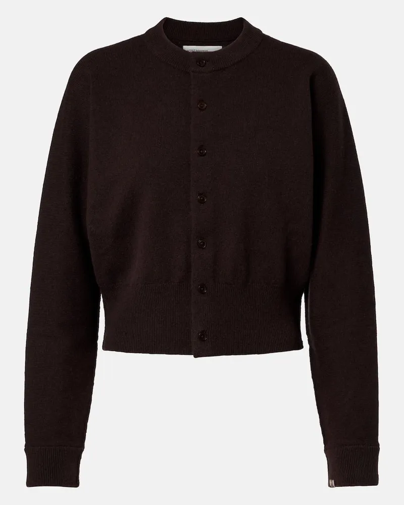 extreme cashmere Cardigan Blouson aus einem Kaschmirgemisch Braun