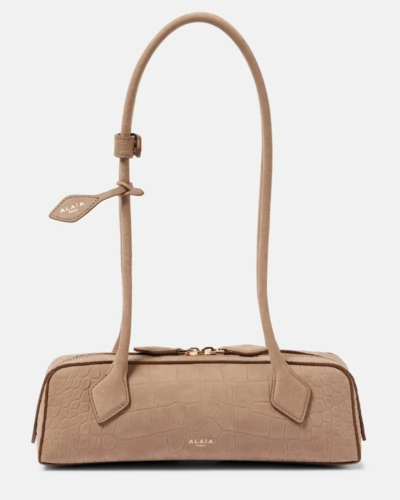 Alaïa Alaïa Schultertasche Le Teckel Small aus Leder Beige