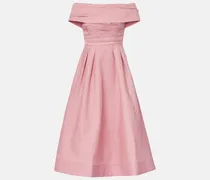 Off-Shoulder-Midikleid Adalyn aus Brokat