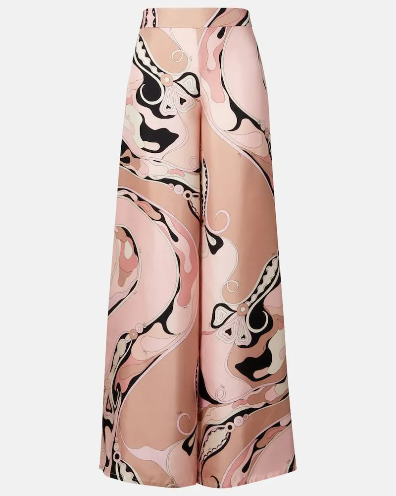 Emilio Pucci Hose Orchidee aus Seiden-Twill Pink