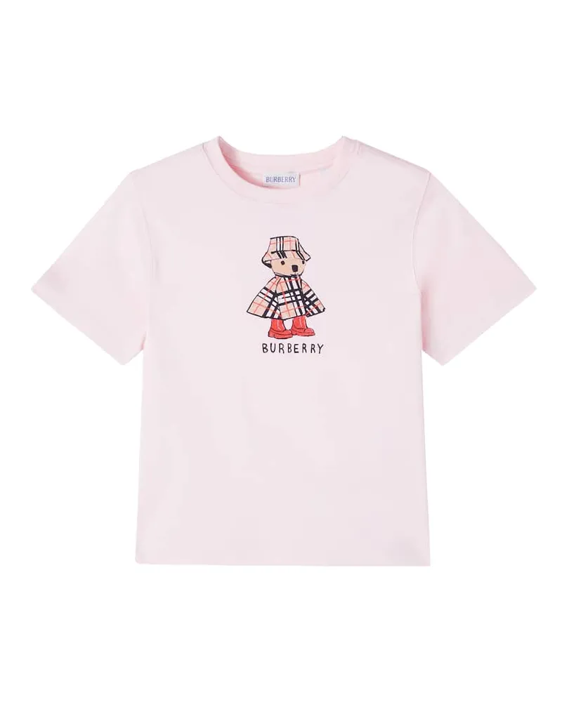 Burberry T-Shirt Thomas Bear aus Baumwoll-Jersey Rosa