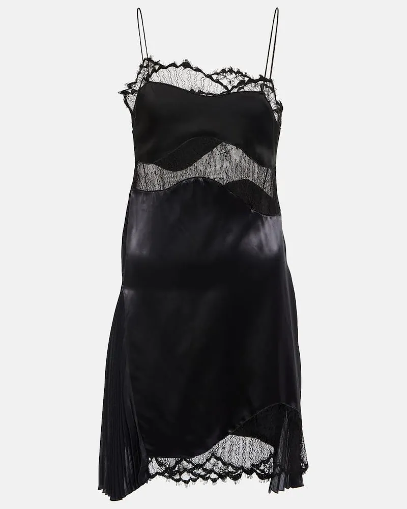 Victoria Beckham Slipdress aus Satin Schwarz