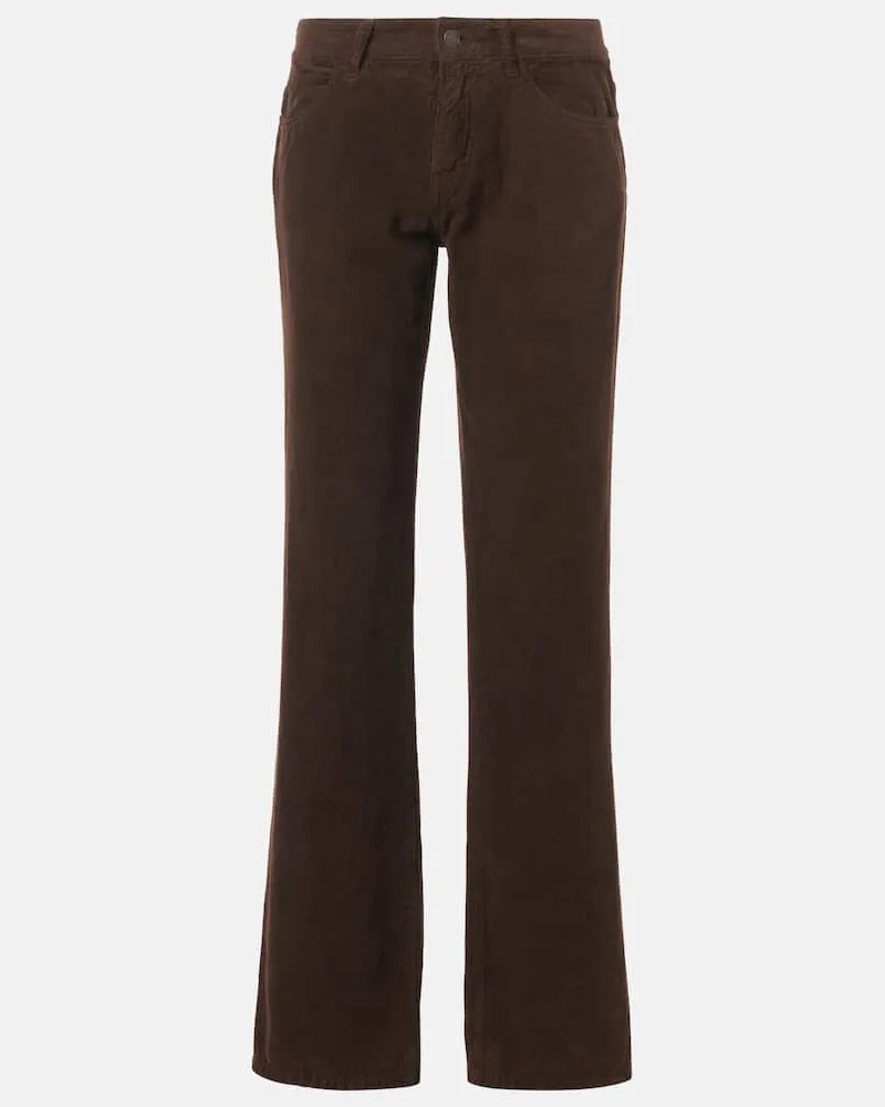 The Row Gerade Hose Carlyl aus Baumwoll-Cord Braun