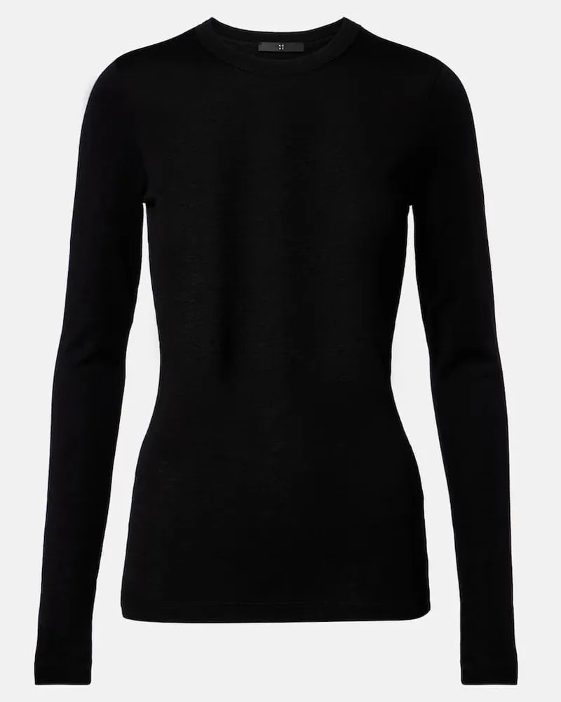 Róhe Róhe Top aus Wolle Schwarz