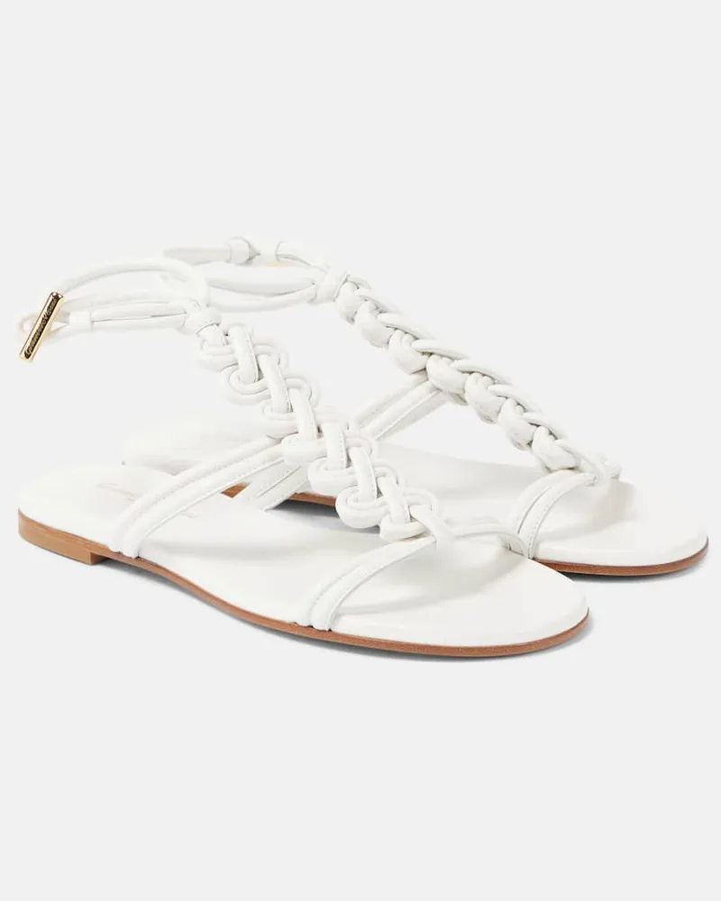 Gianvito Rossi Sandalen Capua aus Leder Weiß