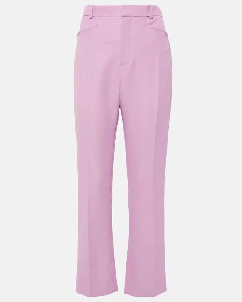 Tom Ford Schmale Hose aus einem Wollgemisch Rosa