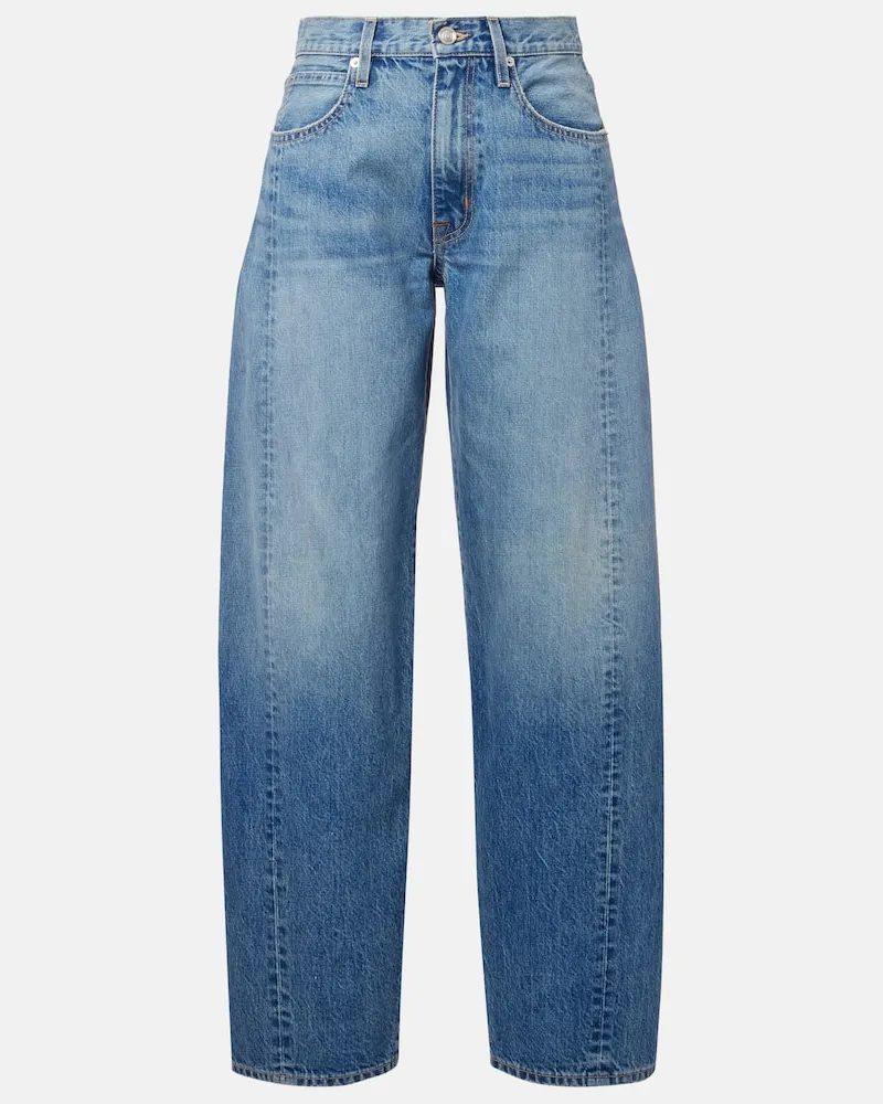 SLVRLAKE Low-Rise Wide-Leg Jeans Jackson Blau