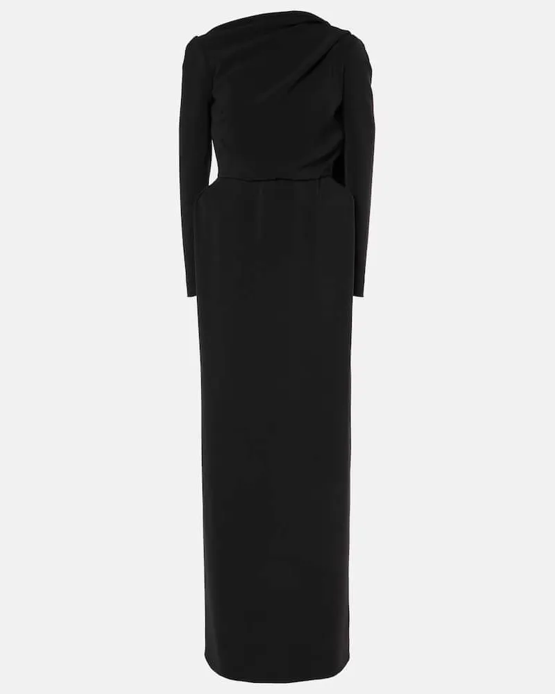 Balenciaga Robe aus Crêpe Schwarz