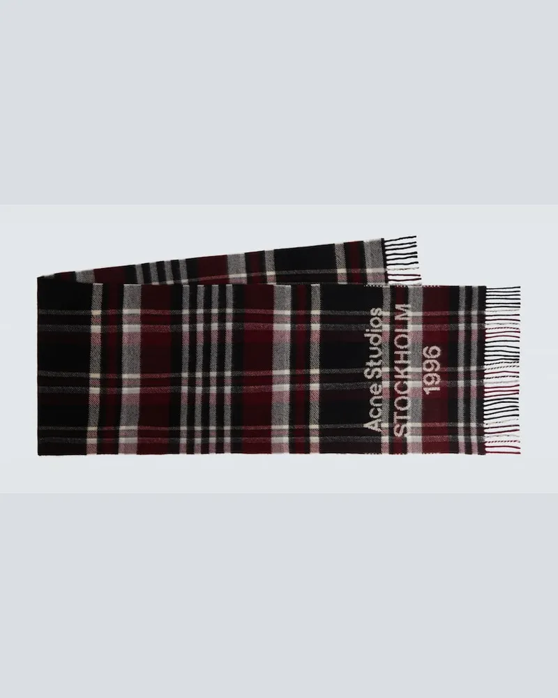 Acne Studios Schal aus Wolle Schwarz