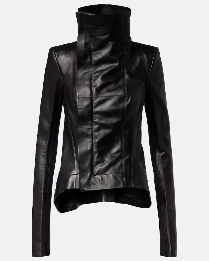 Rick Owens Bikerjacke Naska aus Leder Schwarz