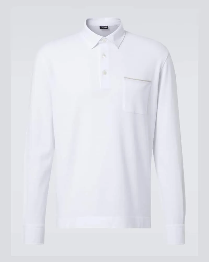 Ermenegildo Zegna Polohemd aus Baumwolle Weiß