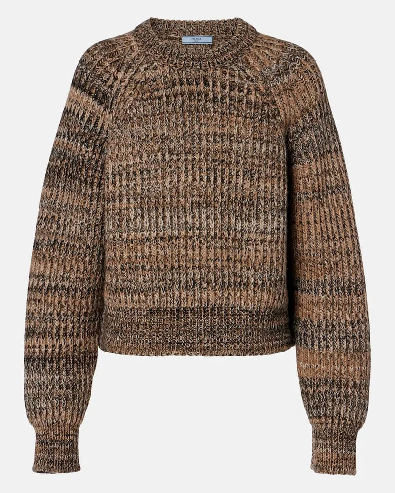 Prada Pullover aus Wolle und Kaschmir Braun