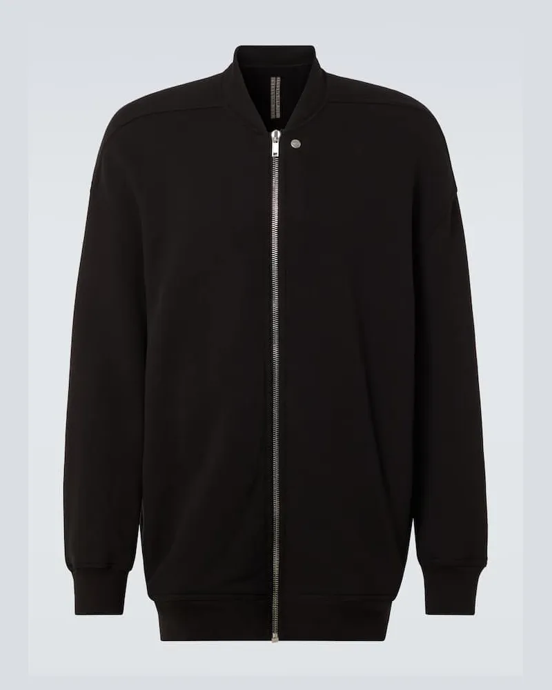 Rick Owens Jacke Jumbo Flight aus Baumwoll-Jersey Schwarz