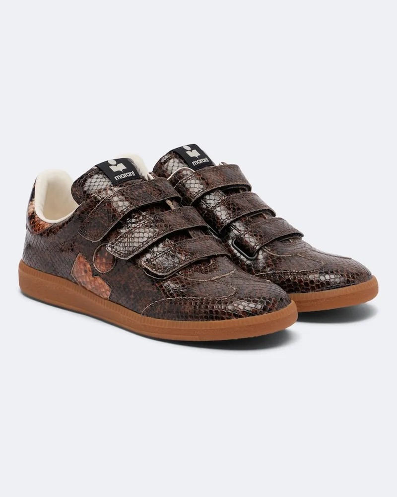 Isabel Marant Sneakers Beth aus Leder Braun