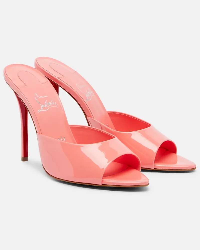 Christian Louboutin Mules Miss Z aus Lackleder Rosa