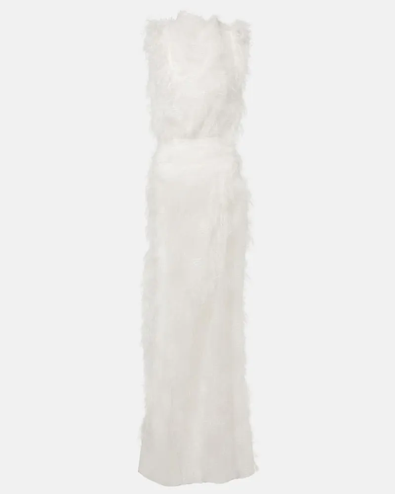 Maticevski Robe Alabaster aus einem Seidengemisch Weiß
