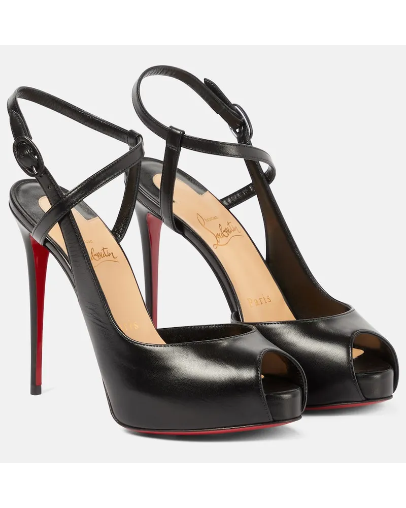 Christian Louboutin Peeptoe-Pumps Jenlove Alta 120 Schwarz