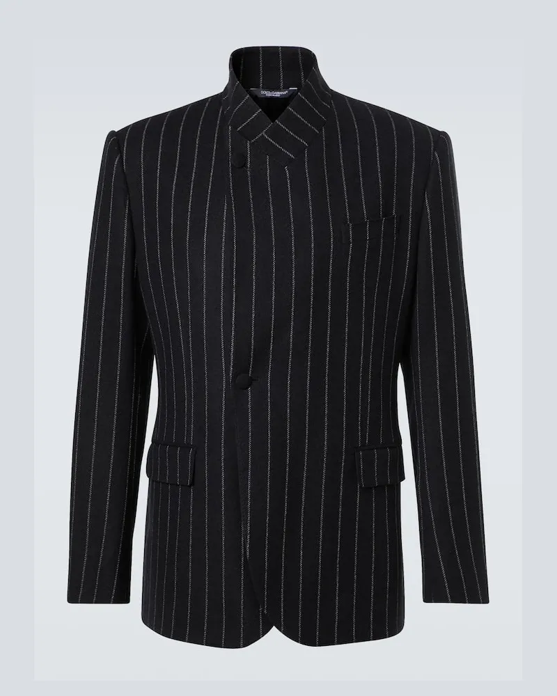 Dolce & Gabbana Blazer aus einem Wollgemisch Schwarz