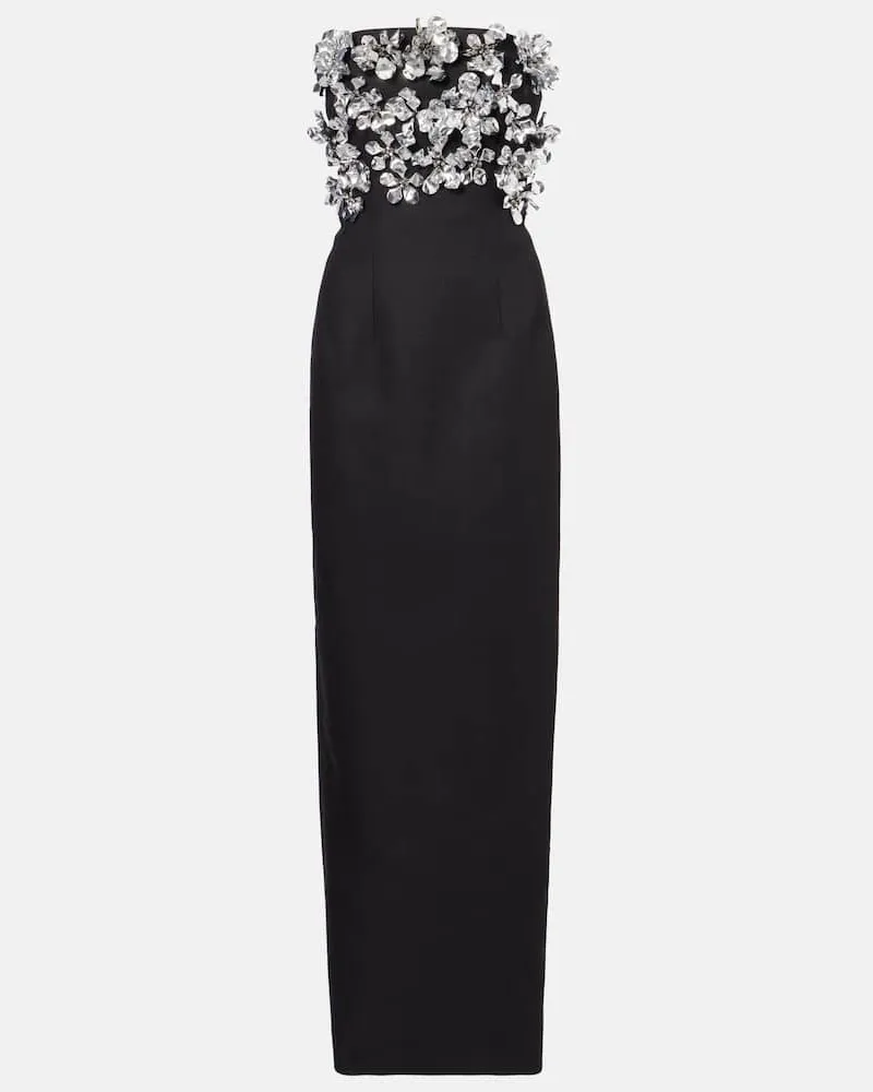 EMILIA WICKSTEAD Verzierte Robe Laelia Schwarz