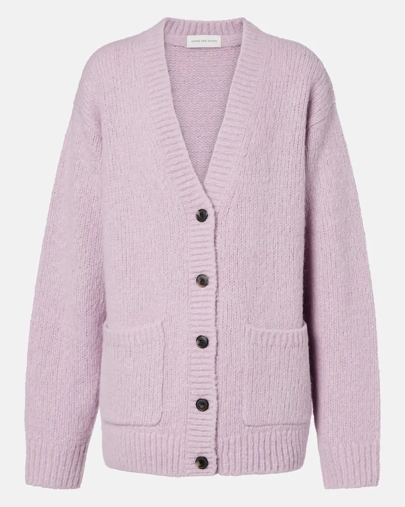Dries van Noten Cardigan aus einem Alpakawollgemisch Violett
