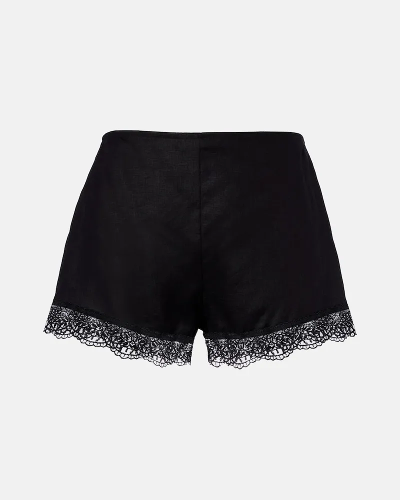 STAUD Shorts Von aus Leinen mit Spitze Schwarz