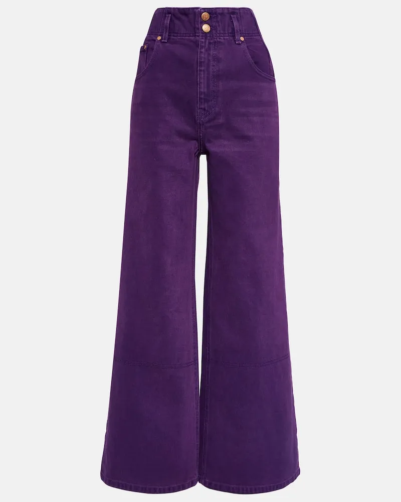 Ulla Johnson Weite High-Rise Jeans Margot Lila