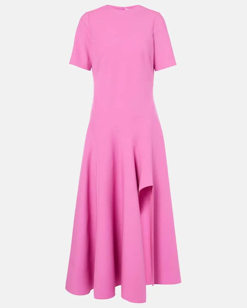 Oscar de la Renta Midikleid aus einem Wollgemisch Pink