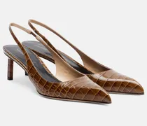 Slingback-Pumps aus Leder