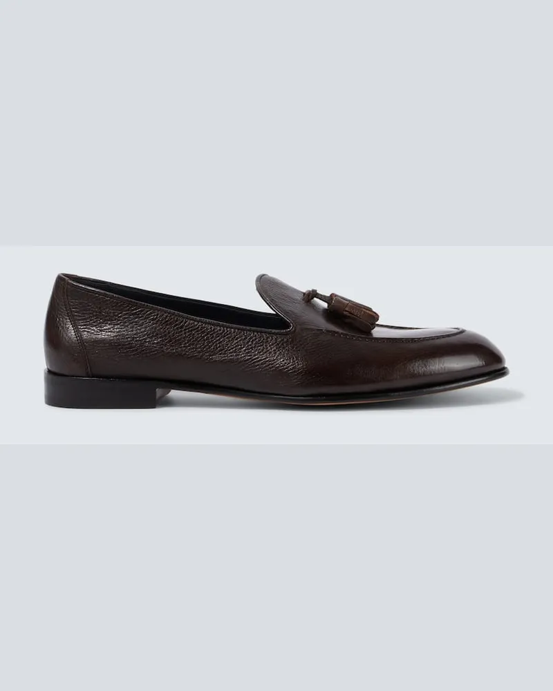 Brioni Loafers aus Leder Braun
