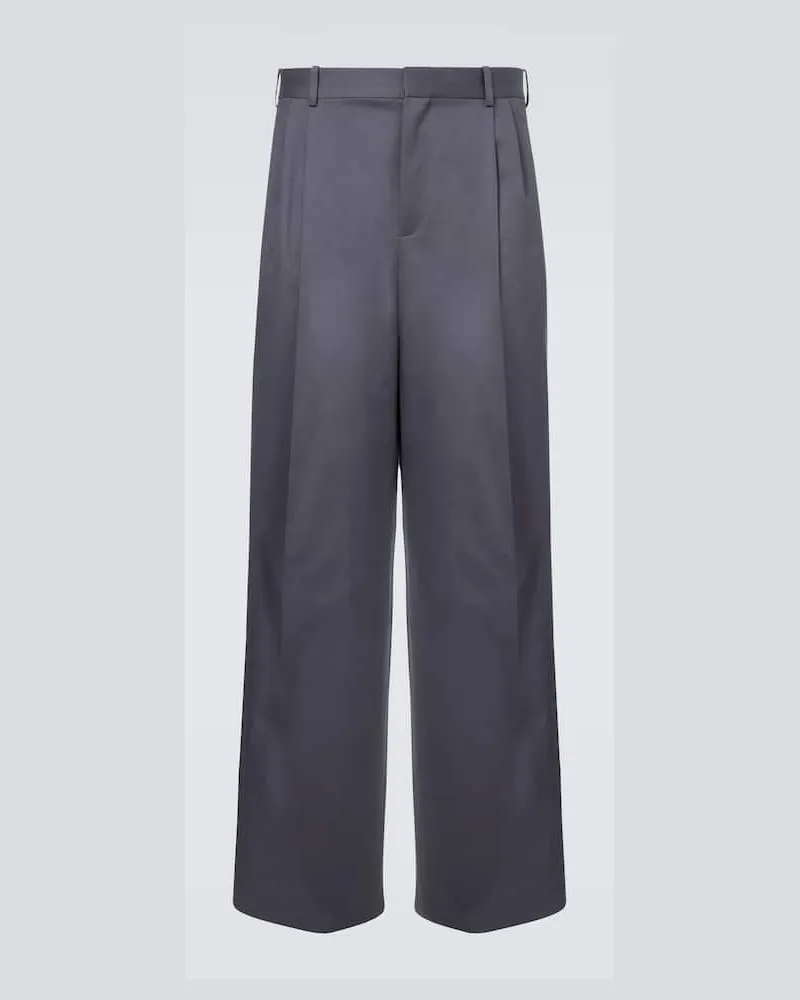 Loewe Weite Mid-Rise-Hose Blau