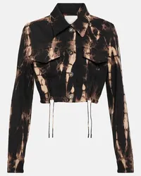 Dion Lee Cropped-Jeansjacke Multicolor